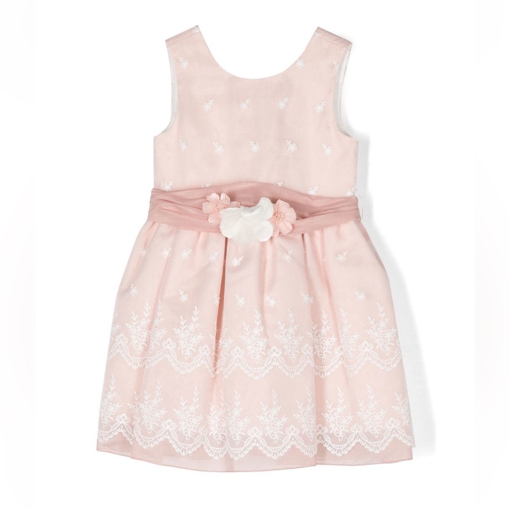 Abel & Lula Pink Embroidered Organza Dress
